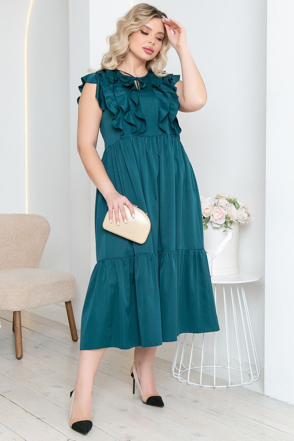 Платье "Айза" (изумруд) П5423 LT Collection