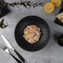 Тарелка глубокая 150 мл d 20 см h7,5 см для пасты, для супа Black Raw Wood P.L. Proff Cuisine [4]