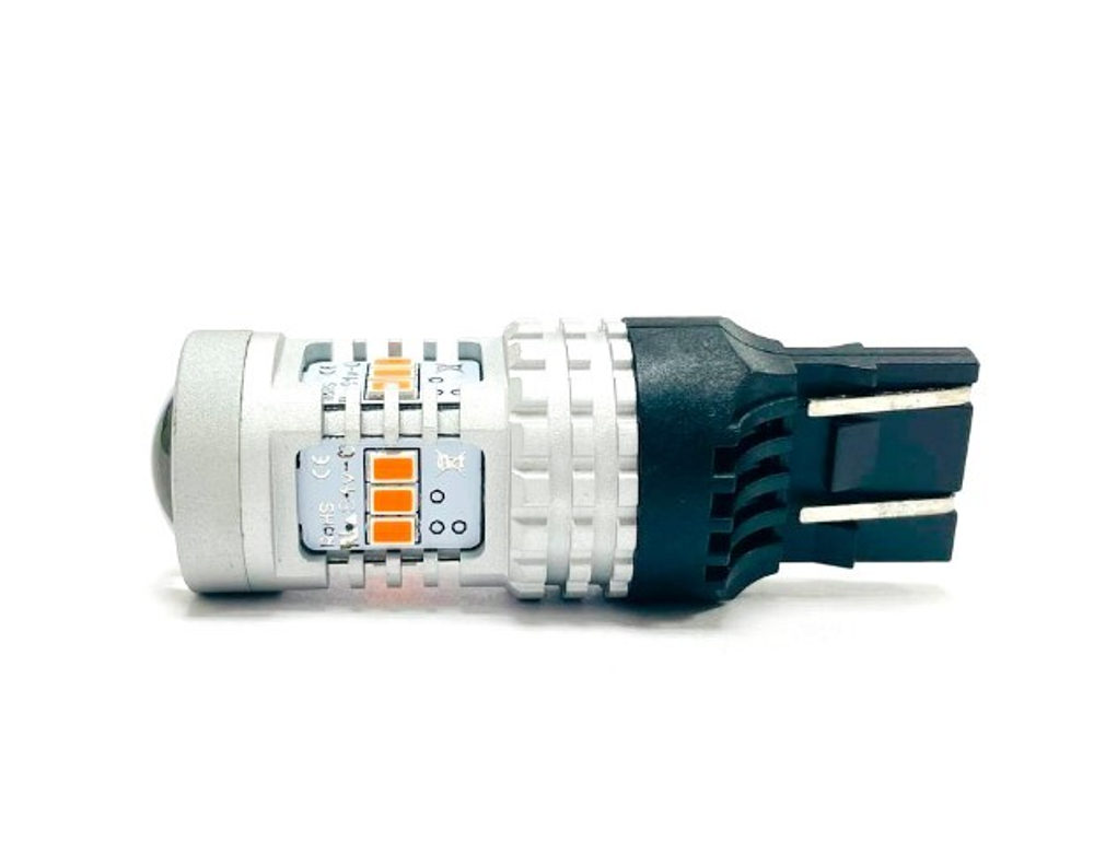 Светодиодная лампа W21/5W 7443-3020-14SMD без полярности, со стабилизатором(белый), 1шт