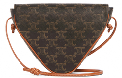 CELINE Cow Leather Triangle Bag, Shoulder Bag, Crossbody Bag Small Women"s Tawny