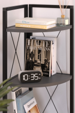 Угловой стеллаж 90х35 - антрацит