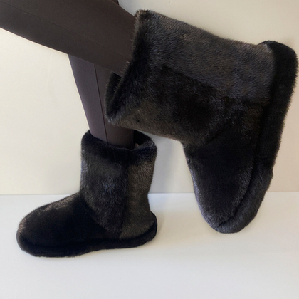 УГГИ из натурального меха норки | Черный