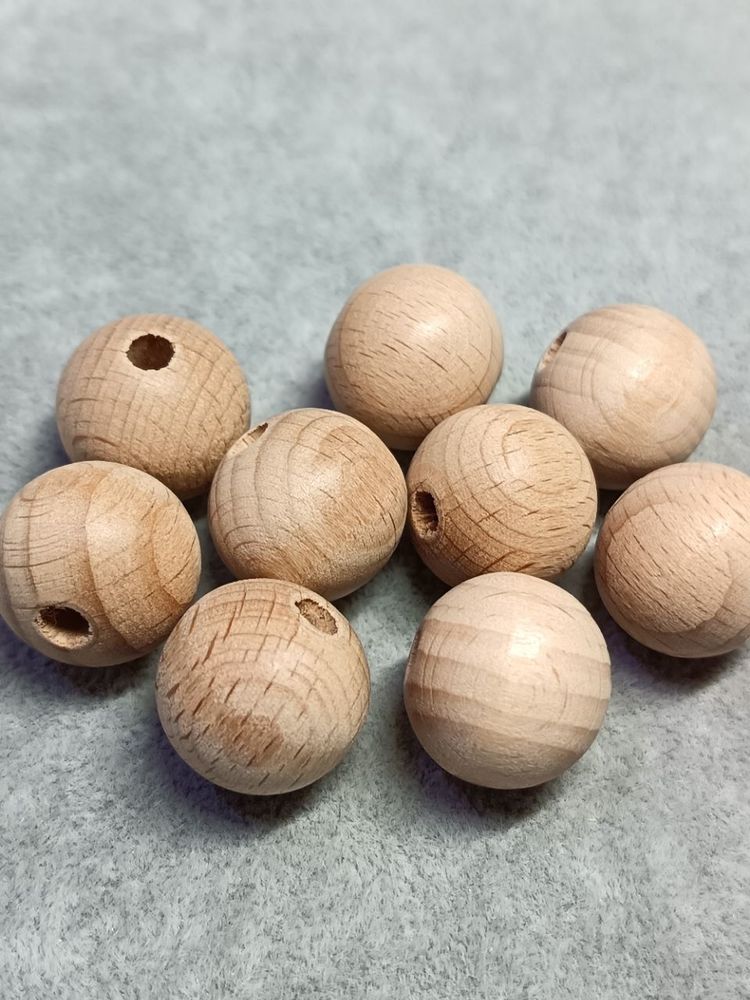 Бусины пришивные дерево, р. 12 мм