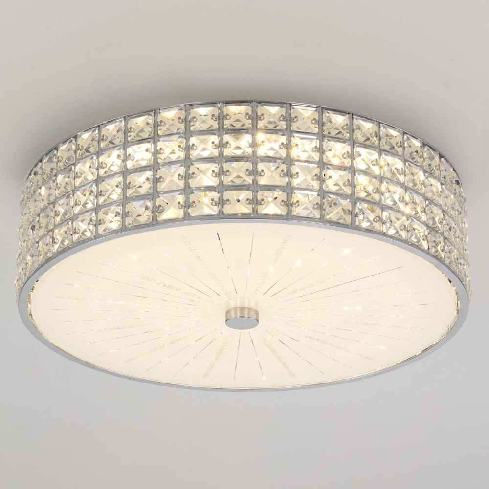 Citilux Портал CL32415G1 LED RGB Люстра хрустальная с пультом Хром