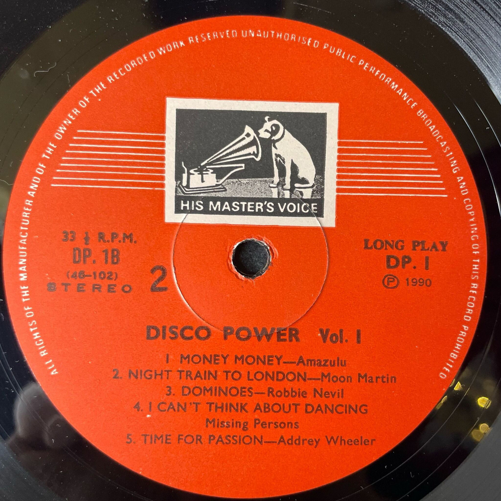 Винтажная виниловая пластинка LP Disco Power Vol. 1 (Индия 1990)