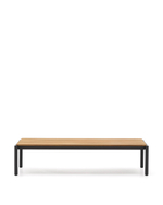 Журнальный столик Sorells из серого алюминия и тикового дерева 63 x 144,6 см