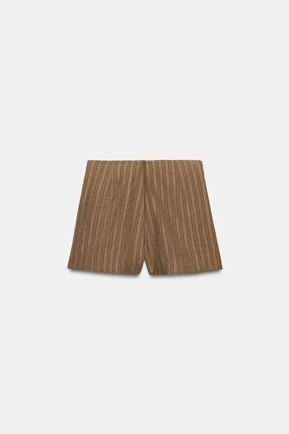 ZARA ЮБКА-ШОРТЫ С УЗЛОМ И БУСИНАМИ, КОРИЧНЕВЫЙ