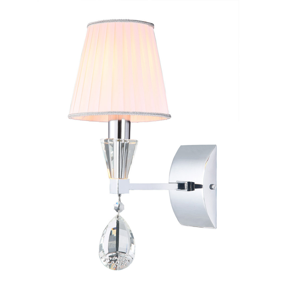 Бра Cloyd ARTORIA W1 / бел. абажур - выс. 28 см - хром (арт.20220)