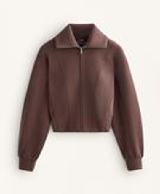 Oysho Куртка Rib с модалом Brushed, коричневый