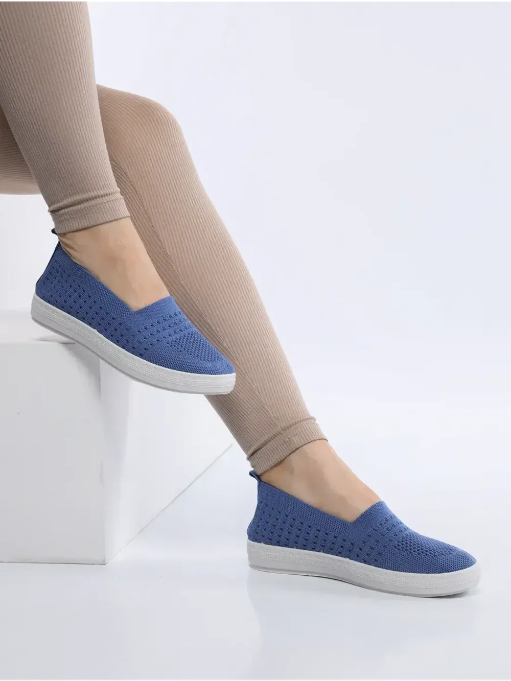 Мокасины летние текстильные