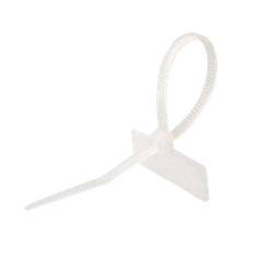 Кабельные стяжки ЭРА NO-225-319 (хомут) нейлоновая 2.5 х 115 мм белая с площадкой для маркировки 27 х 13 мм (50 шт/уп) | Кабельные стяжки (хомуты)