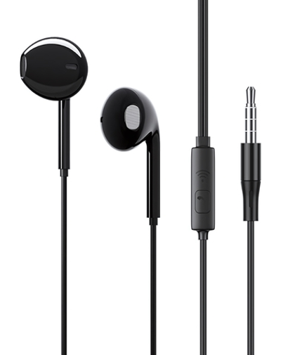 Гарнитура Borofone M54, вкладыши, разъем Jack, кабель 1.2 м Black