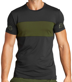 Футболка мужская теннисная Björn Borg Borg Stripe T-shirt M - black beauty