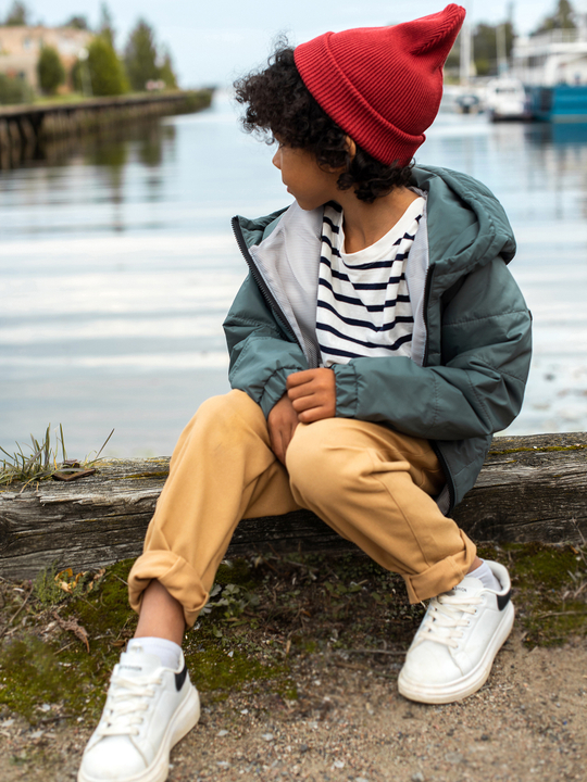 Лёгкая куртка серо-синяя