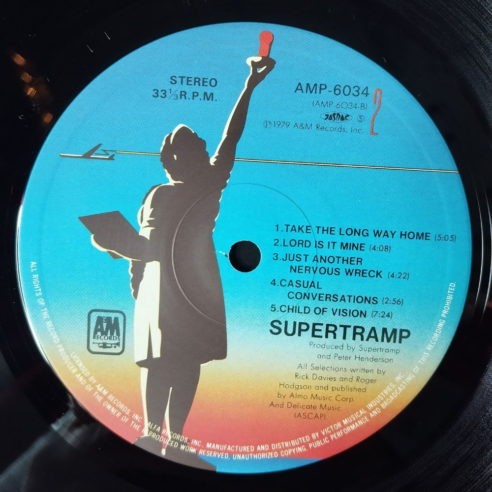 Винтажная виниловая пластинка LP Supertramp Breakfast In America (Japan 1979) (No Obi) Gone Hollywood