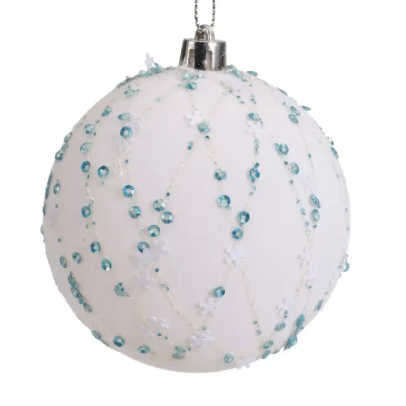 Набор пластиковых шаров Зимнее небо 80 мм., 12 шт, Kaemingk (020323)