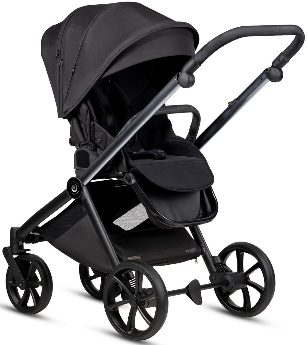 Детская коляска Tutis Mio 3 Plus Black Edition New 3 в 1 с автокреслом Beno Black 1622060 Obsidian