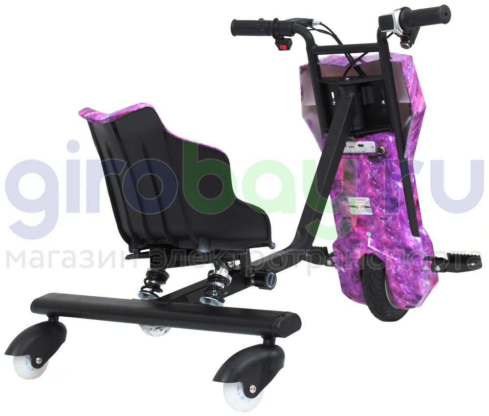 Электро Дрифт-карт IKINGI Drift Cart P2 250W (36V/4.4Ah) - Фиолетовый Космос фото №7
