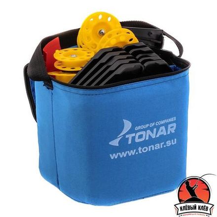 Набор жерлиц на подставке ЖЗ-05 (d-210мм.катушка d-63мм) (10шт) ТОНАР