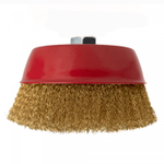 Щетка по металлу для УШМ 150 М14 латунная (чашечная)