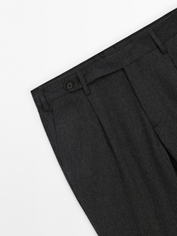 Massimo Dutti Костюмные брюки из смесовой шерсти, маренго