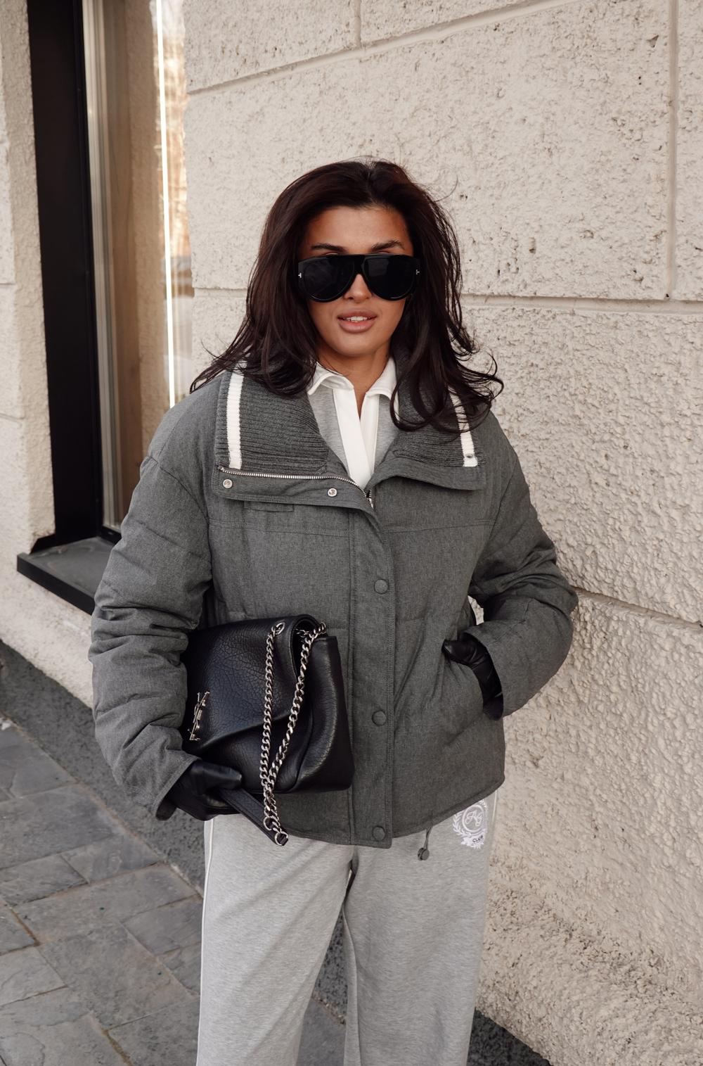 Куртка демисезонная с воротником из трикотажа