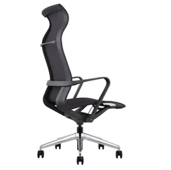 Офисное кресло PROV HB, черная сетка, база хром