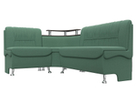 Диван кухонный угловой Сидней левый угол, Амур 11 зеленый, Рогожка, 125902L
