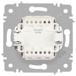 Переключатель перекрестный Intro Accent 6-108-02 10А-250В IP20 СУ AL/CU слоновая кость | Intro