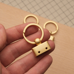 Основа для брелка, цвет золотой сатин