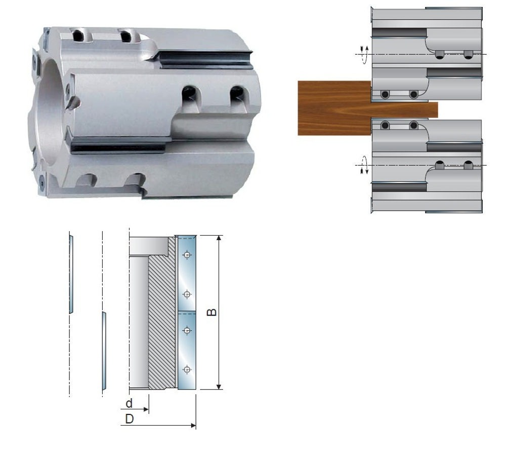 HM фреза D.85*98 d.25+2DKN Z6 R3 LH