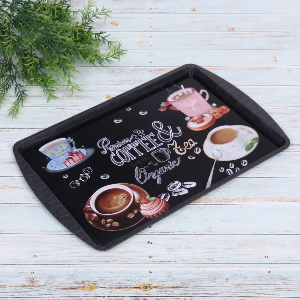 Поднос жестяной «Coffee time» 38*24см, микс