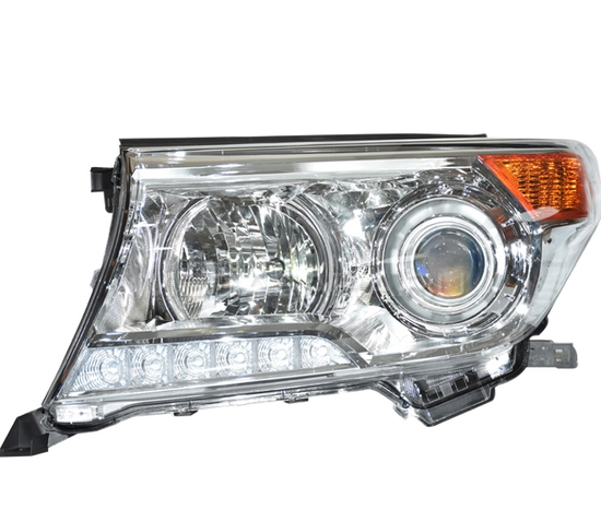 Передние фары Ленд Крузер 200 V5 type [Комплект Л+П; Биксеноновая линза; электрокорректор; яркие ходовые огни]