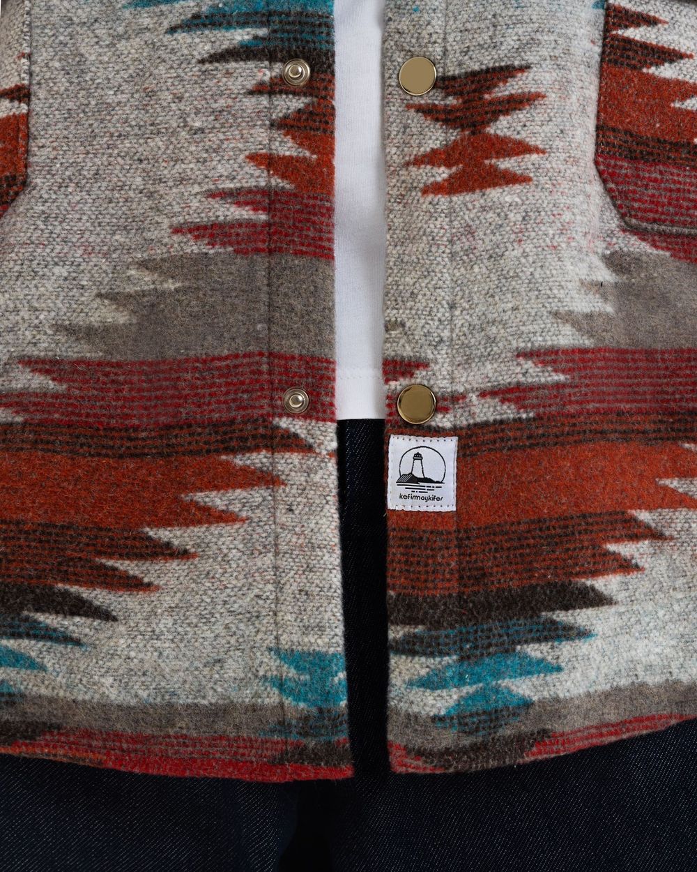 Рубашка Kefirmaykifer оверсайз Этно оранжевая