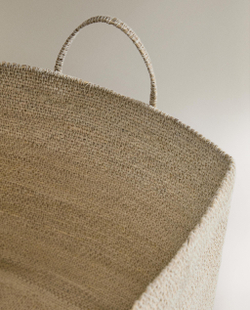 Zara Home Корзина из морской травы, цвет белый, 27 см