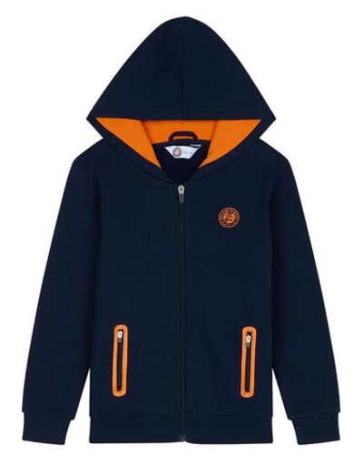 Кофта для мальчика теннисная Roland Garros Sami Zip-Up Hoodie - небесный