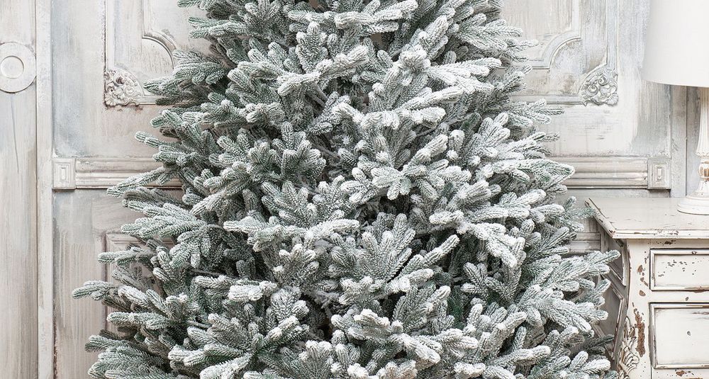 Заснеженная елка «Швейцарская» (Литая хвоя) 180 см / 1.8 м