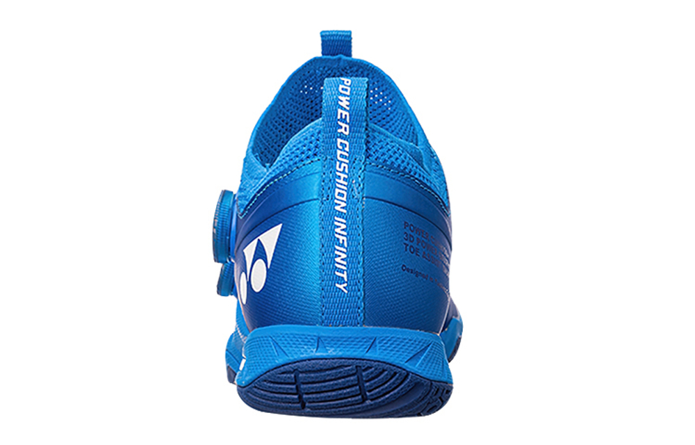 YONEX Power Cushion Infiniti 2 Textile, Synthetic Leather Low top Badminton Shoes Men"s Metal Blue