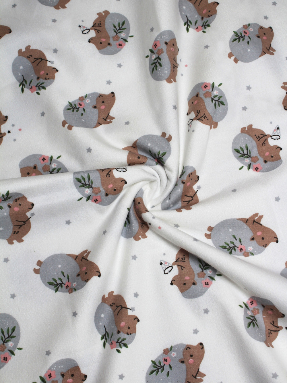 Фланелевая пелёнка Лесной ёжик 90*130