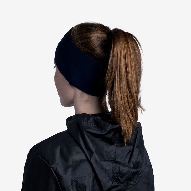 Теплая спортивная повязка на голову Buff Headband Tech Fleece Solid Blue Фото 8