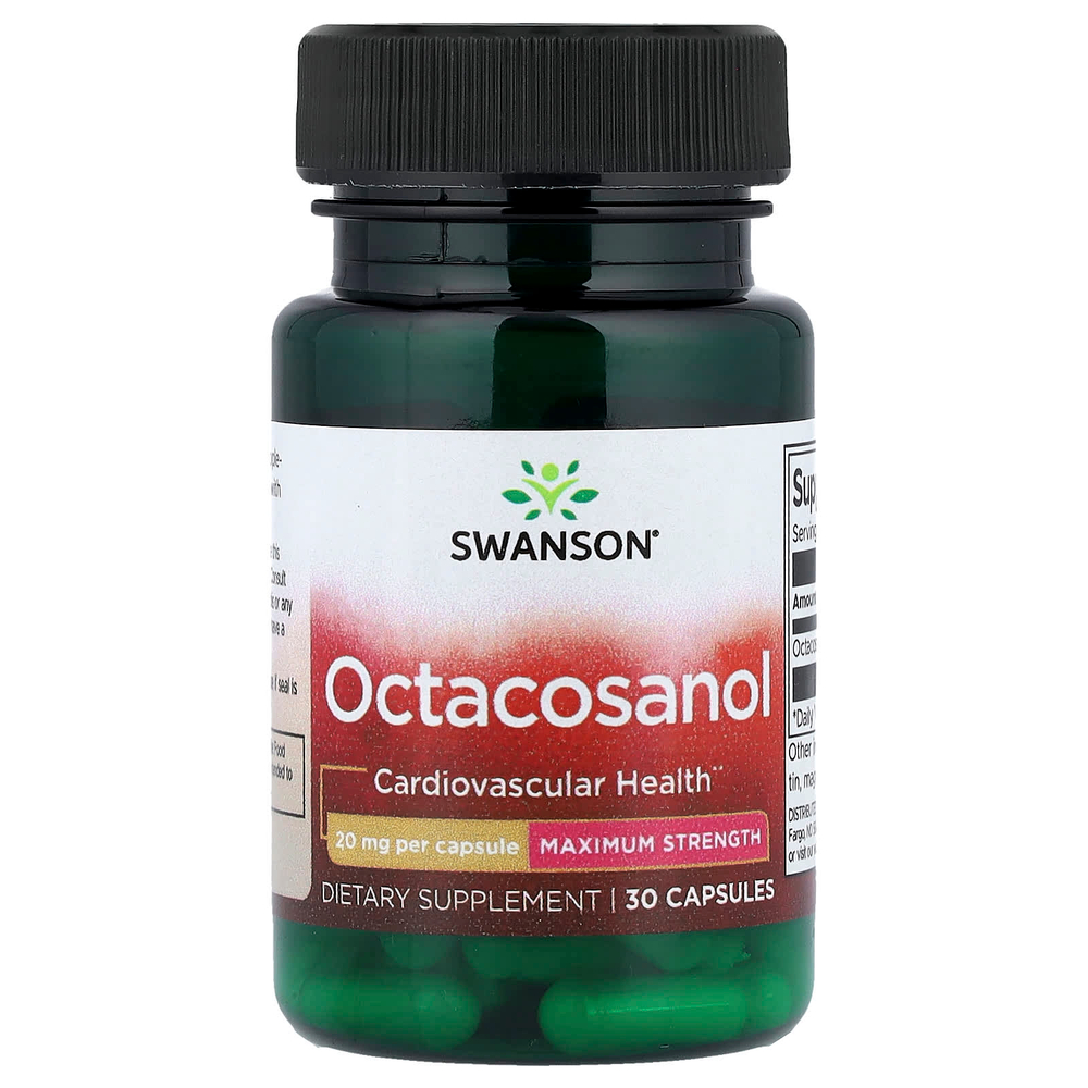 Swanson, октакозанол, 20 мг, 30 капсул