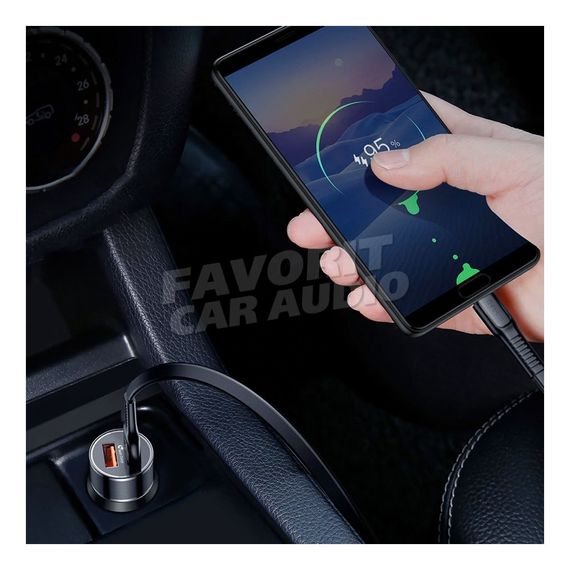 АЗУ 2USB Baseus BSC-C15N Small Screw 3400mA металл чёрный