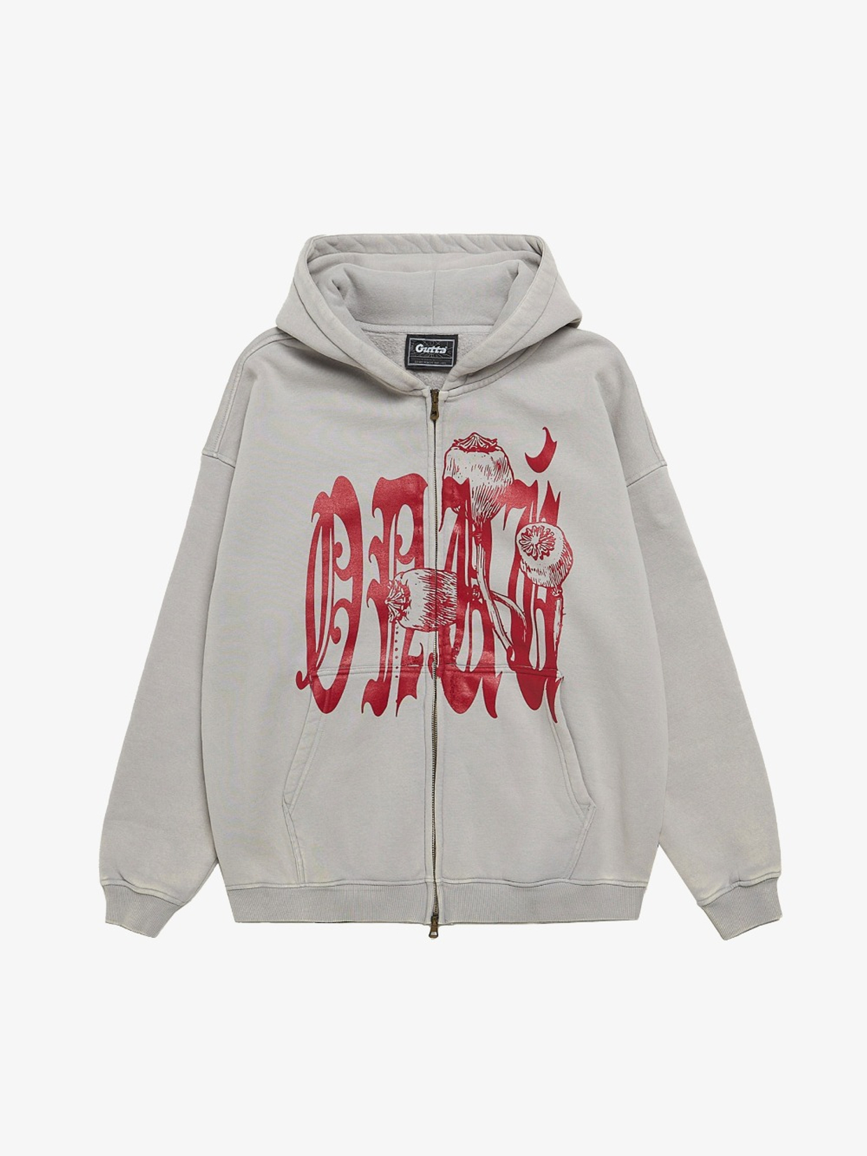 'OG' GREY/RED ZIP-HOODIE