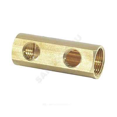 Коллектор латунь 1" ВР/ВР на 8 вых 1/2" ВР м/о 50мм Апогей 422007 (КЛА 2508.050-1)