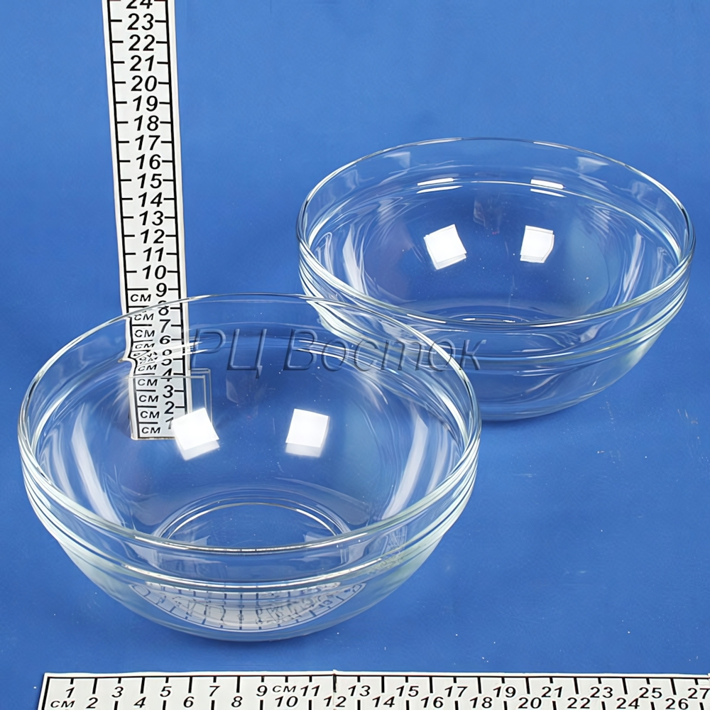 Набор стеклянных салатников 2шт 20см «Шеф» 53573