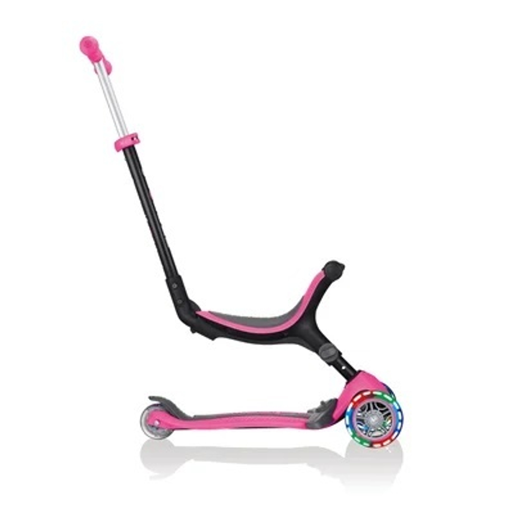Самокат Globber Go Up Foldable Plus Lights розовый
