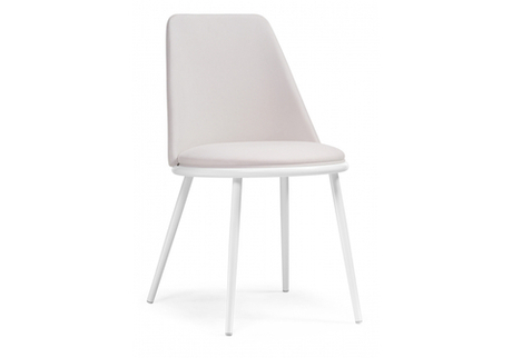 Стул на металлокаркасе Woodville Алдис катания вайт, белый матовый, ножки белые