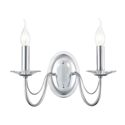 8034/2W CLASSI LN26 000 металл/стекло, хром/прозрачный Бра E14 2*40W 220V INCANTO