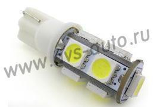 Лампа светодиодная 12V 5W без цоколя белый 9 SMD 5050 2 шт. блистер AVS