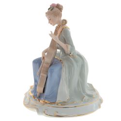 GAEM Фигурка декоративная "Девушка с виолончелью", L20 W19 H24 см